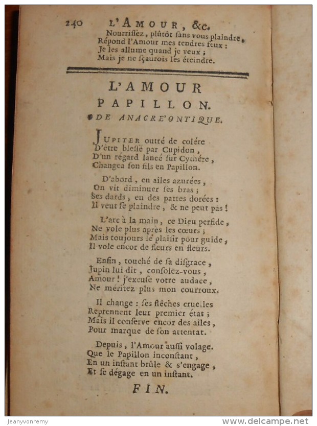 Poésies diverses. Par Monsieur l'Abbé de Bernis. 1760.