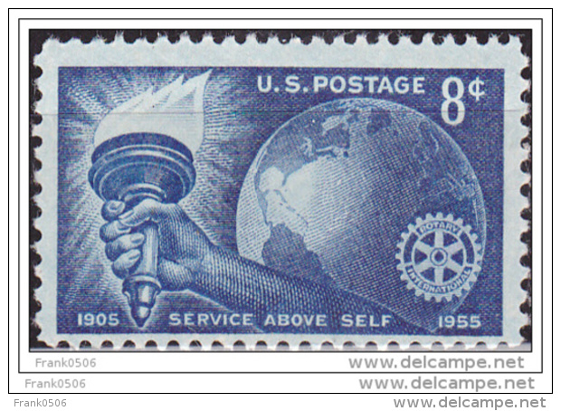 United States 1955,  Rotary International 50th Anniv., 8c, MH - Nuovi