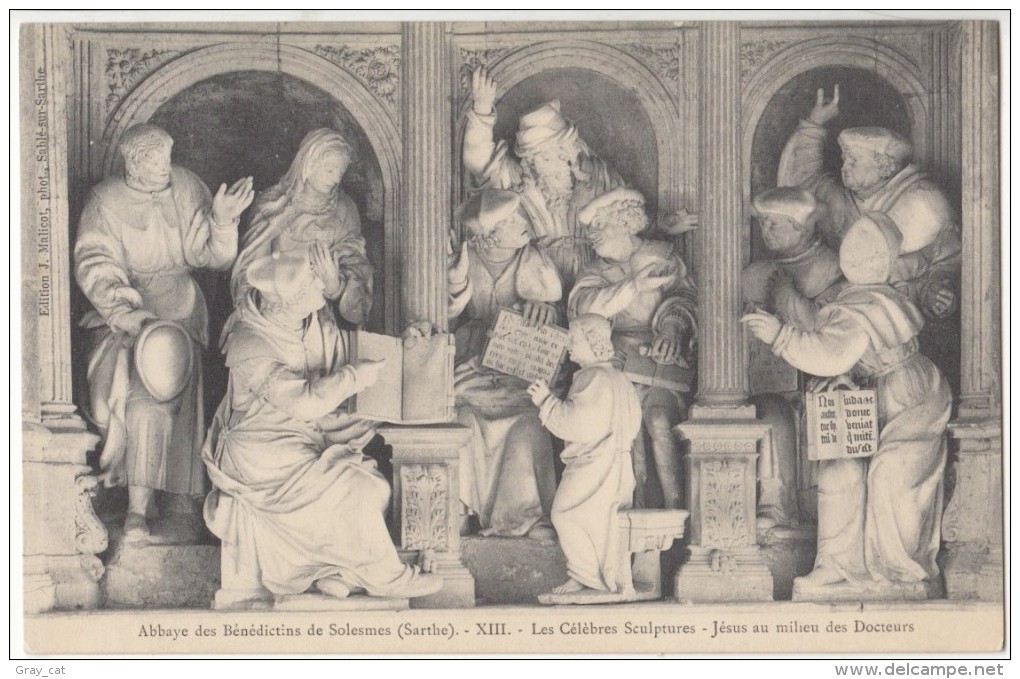Abbaye Des Benedictins De Solesmes, Les Celebres Sculptures, Unused Postcard [18258] - Solesmes