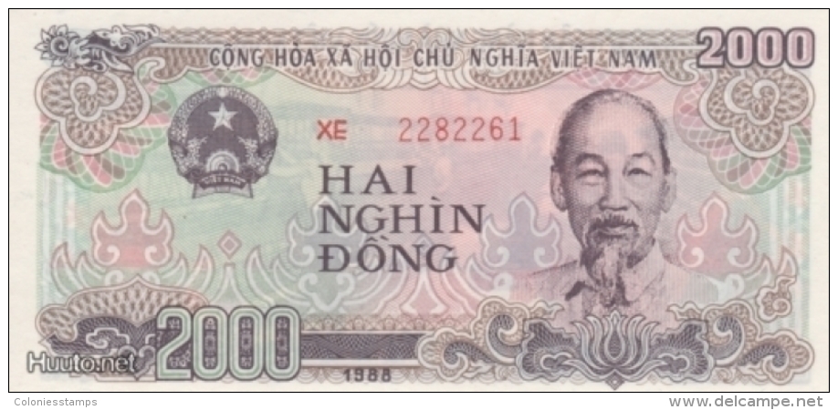 (B0307) VIETNAM, 1988 (1989). 2000 Dong. P-107b. UNC - Vietnam