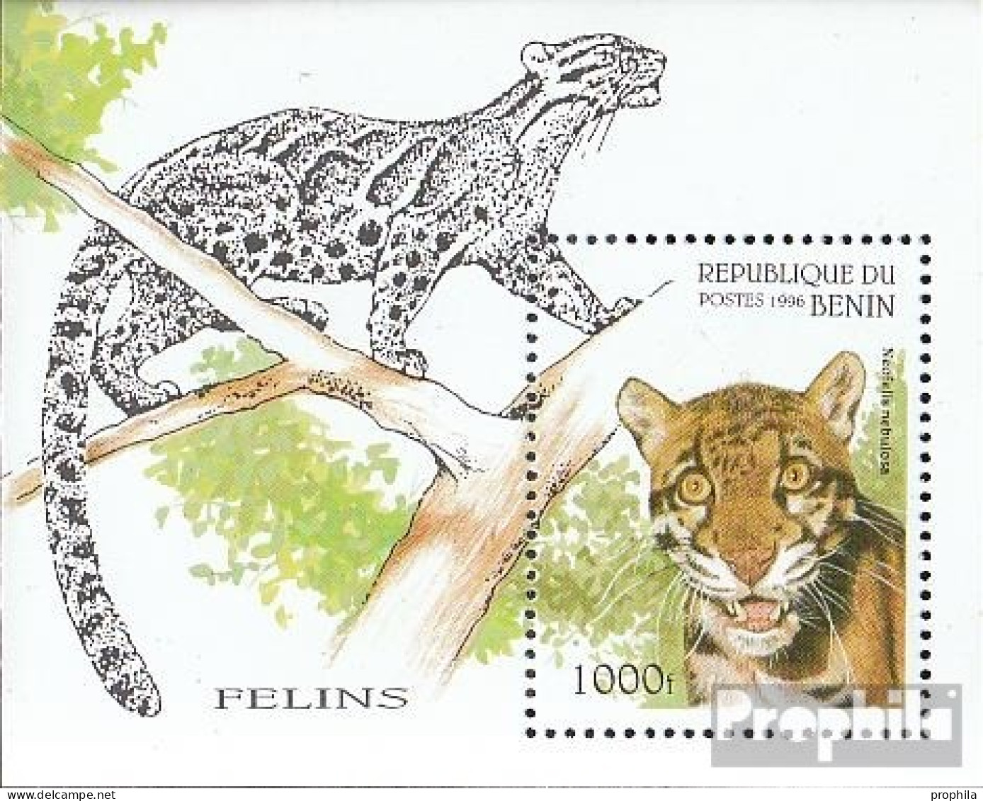 Benin Block19 (kompl.Ausg.) Postfrisch 1996 Wildkatzen - Autres & Non Classés