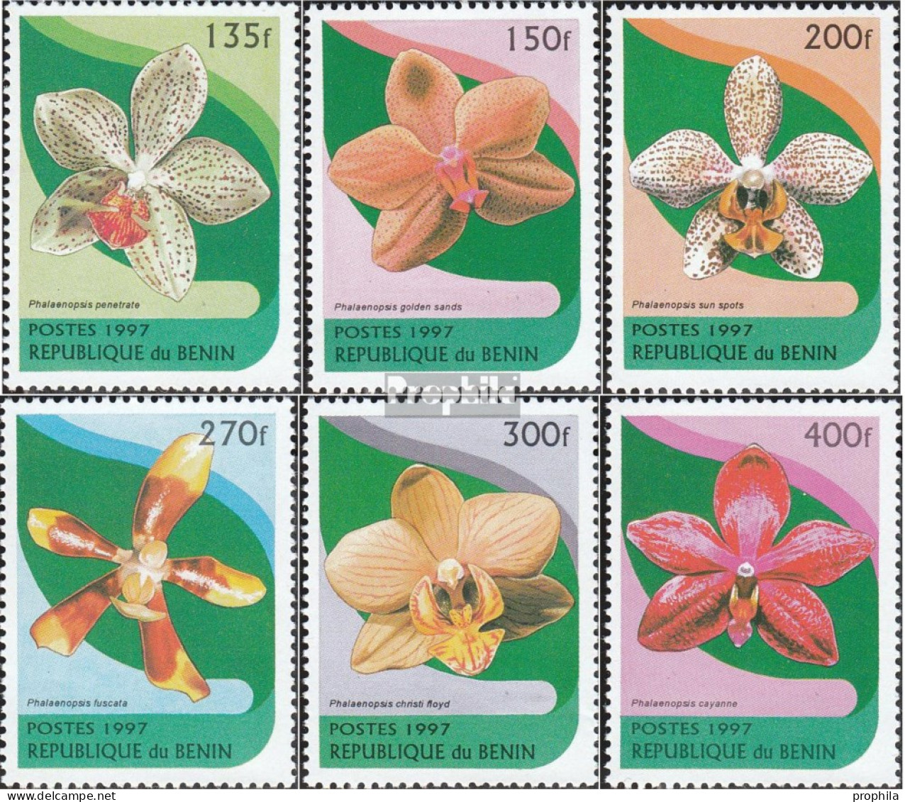 Benin 943-948 (kompl.Ausg.) Postfrisch 1997 Orchideen - Other & Unclassified