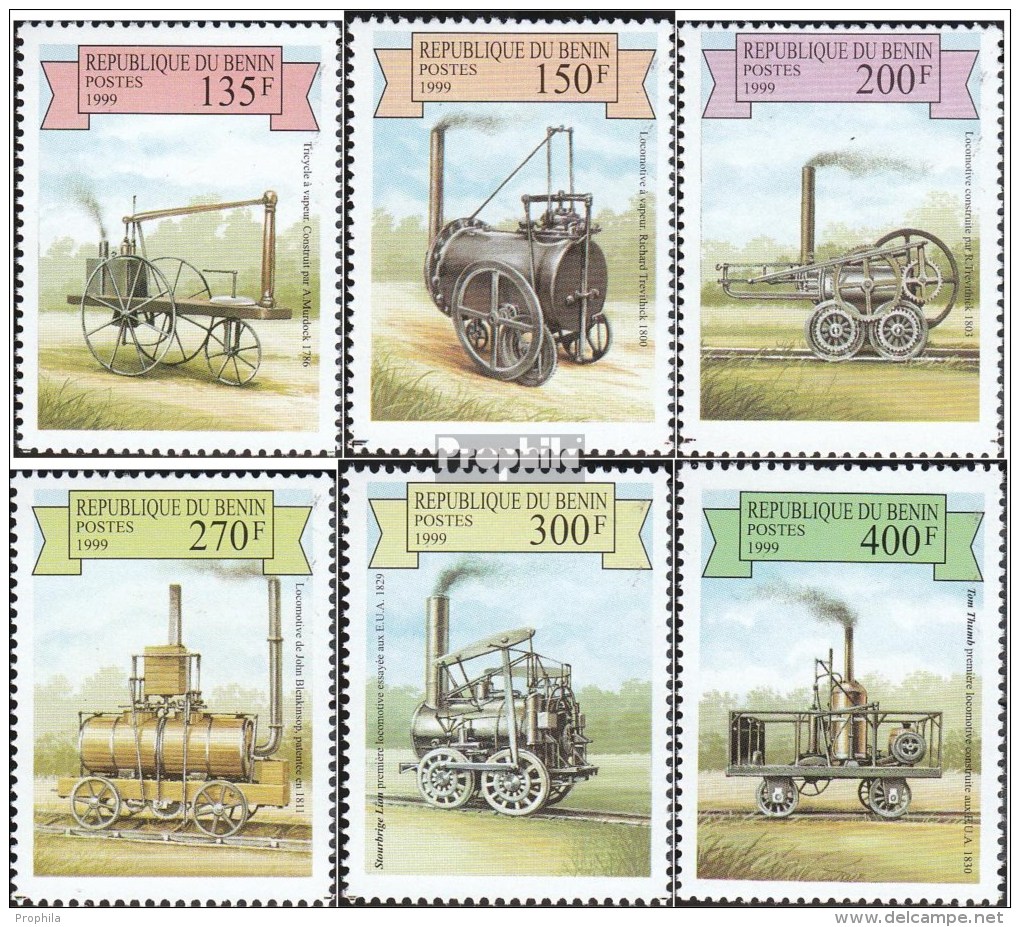 Benin 1170-1175 (kompl.Ausg.) Postfrisch 1999 Dampfwagen Und Lokomotiven - Autres & Non Classés