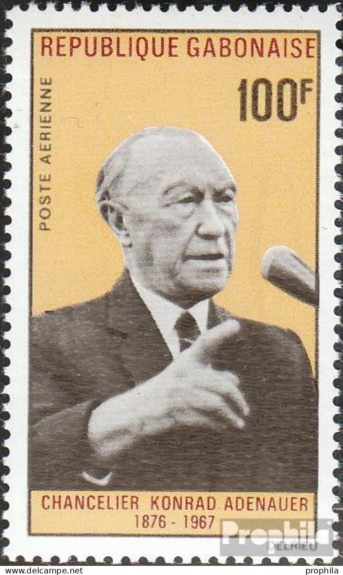 Gabun 296 (kompl.Ausg.) Postfrisch 1968 1. Todestag Konrad Adenauer - Autres & Non Classés