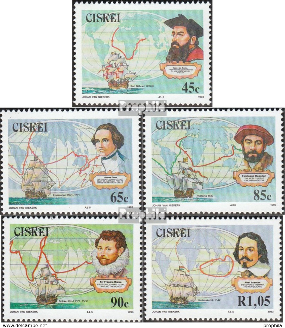 Südafrika - Ciskei 228-232 (kompl.Ausg.) Postfrisch 1993 Entdecker - Ciskei