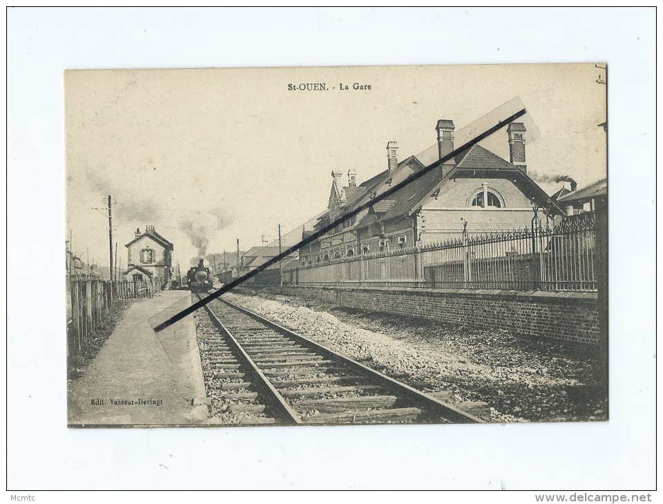 CPA  -  Saint Ouen  -  La Gare (train , Locomotive ) - Saint Ouen