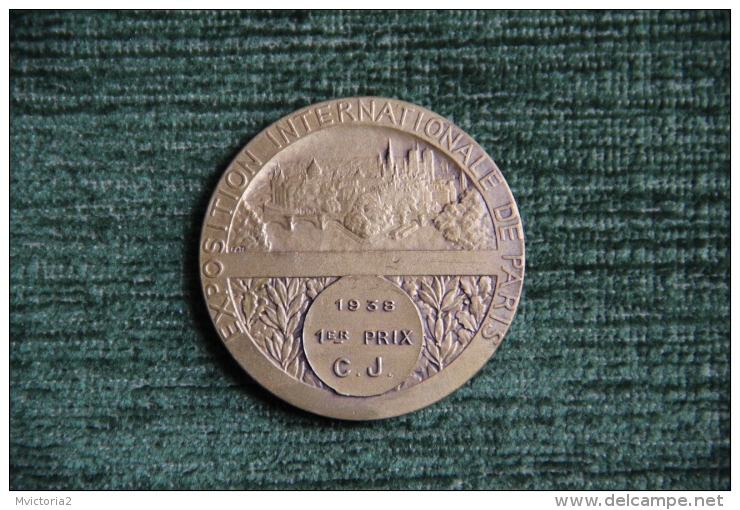 Médaille De Société Centrale Canine Chasse, PARIS, 1er Prix Exposition De 1938, Graveur FATH - Professionnels / De Société