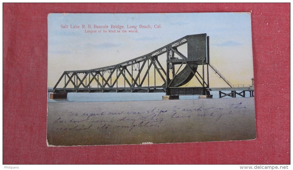 California> Long Beach   Salt Lake R.R. Bascule Bridge  =  Ref  2290 - Long Beach