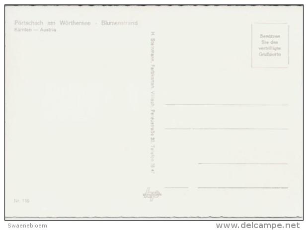 AT.- Portschach Am Worthersee. Blumenstrand. Kärnten. Austria. 2 Scans. - Pörtschach