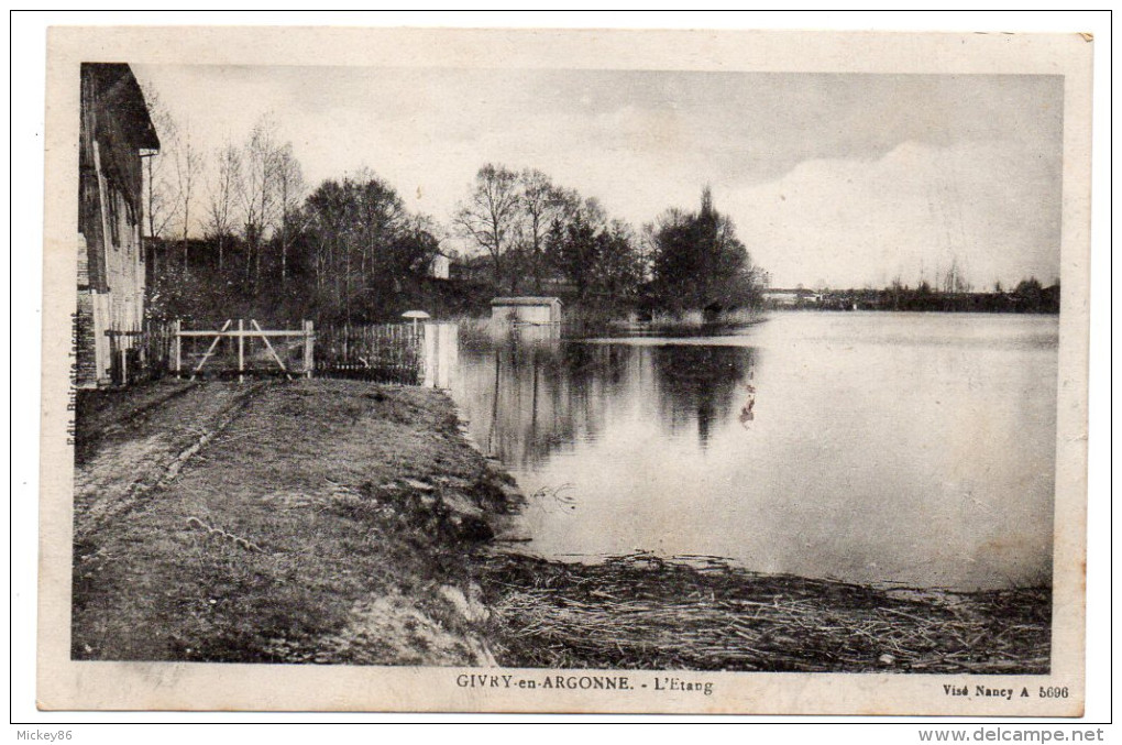 GIVRY EN ARGONNE--1918--L´étang   Visé  N° 5696  éd  Buirette Jacquet - Givry En Argonne