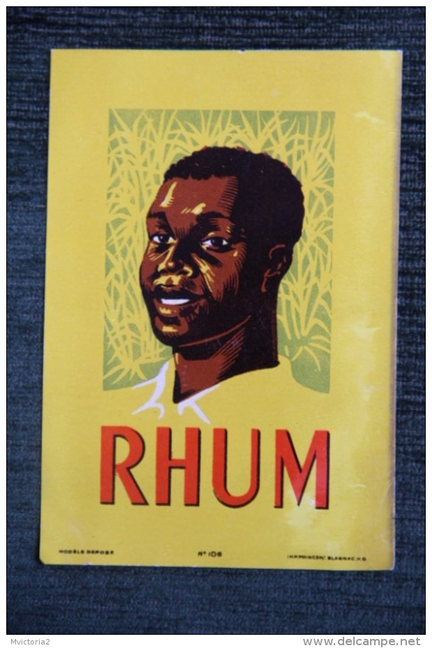 ETIQUETTE " RHUM ". - Rum