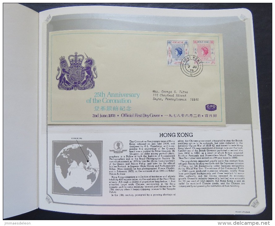 25 Anniv. Coronation of Queen Elizabeth II. 40 FDC Covers from different countries