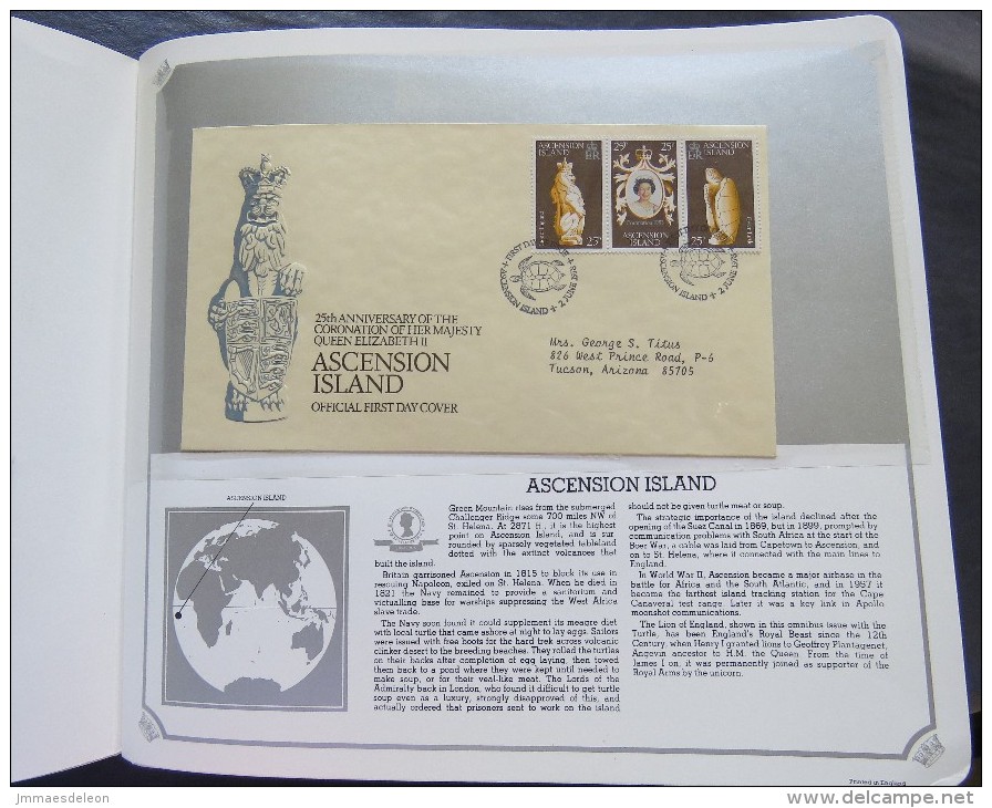 25 Anniv. Coronation of Queen Elizabeth II. 40 FDC Covers from different countries