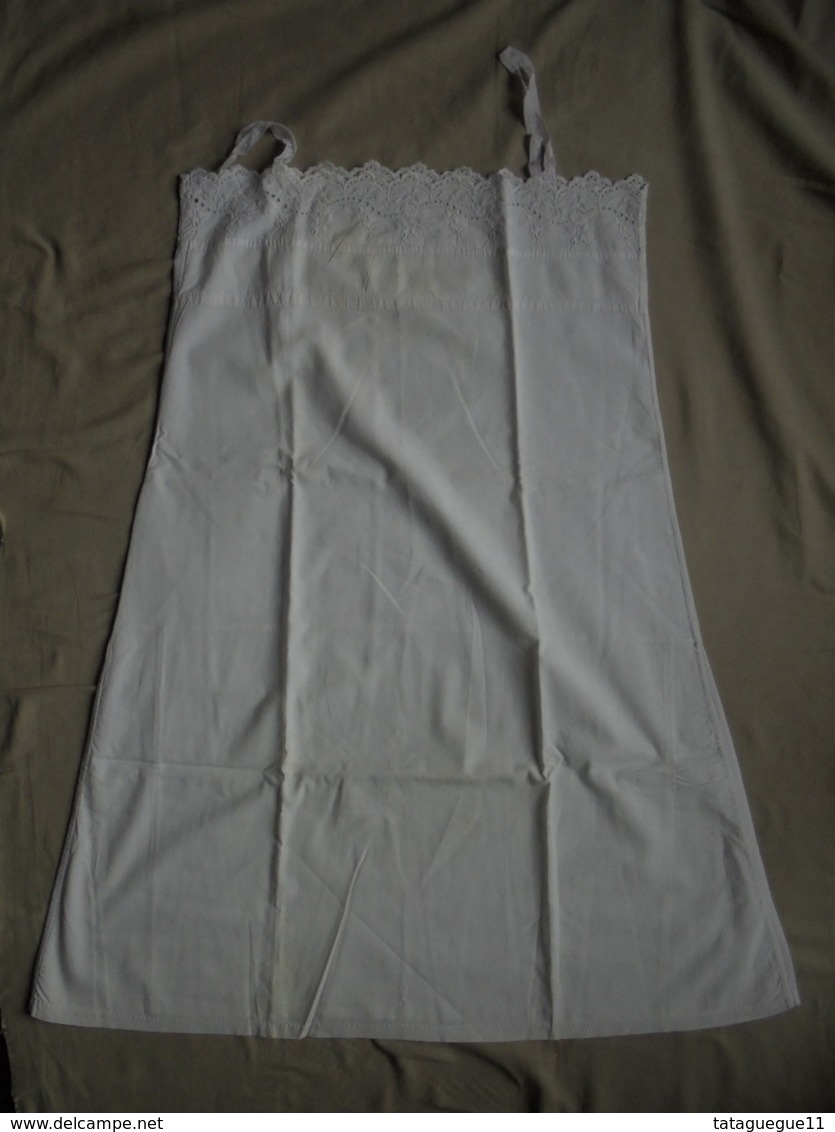 Ancien - Chemise/combinaison à Bretelles En Coton Pour Femme Années 40 - 1900-1940