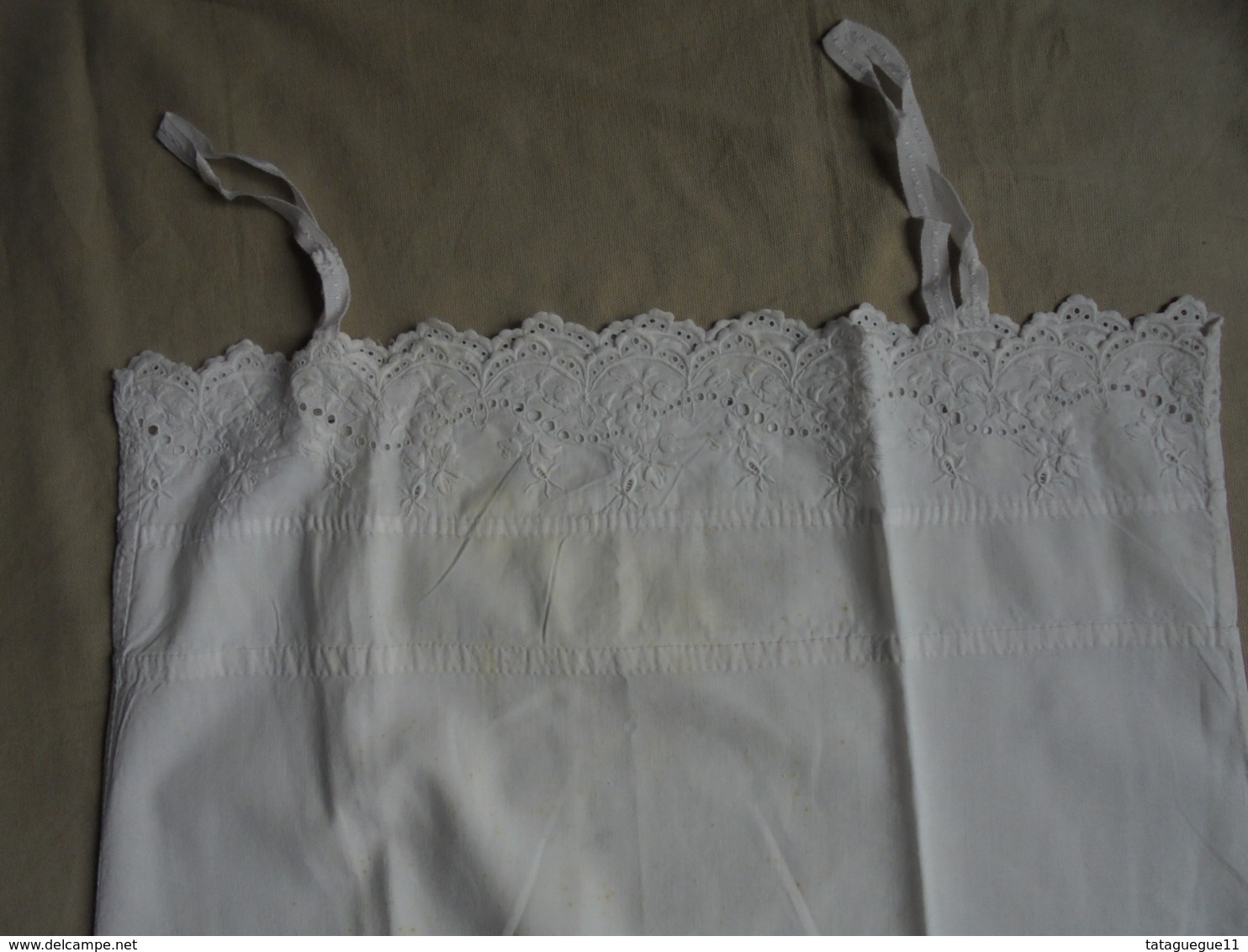 Ancien - Chemise/combinaison à Bretelles En Coton Pour Femme Années 40 - 1900-1940