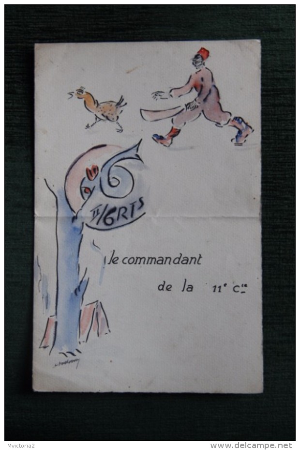 RARE - Menu D´un Repas Pris à CASABLANCA à BEN M´SIK Le 20 Aout 1940 Par Le Commandant De La 11 ème Compagnie De Zouaves - Menus