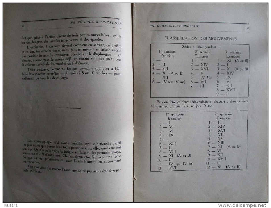 MA METHODE RESPIRATOIRE de GYMNASTIQUE SUEDOISE  (100 pages)