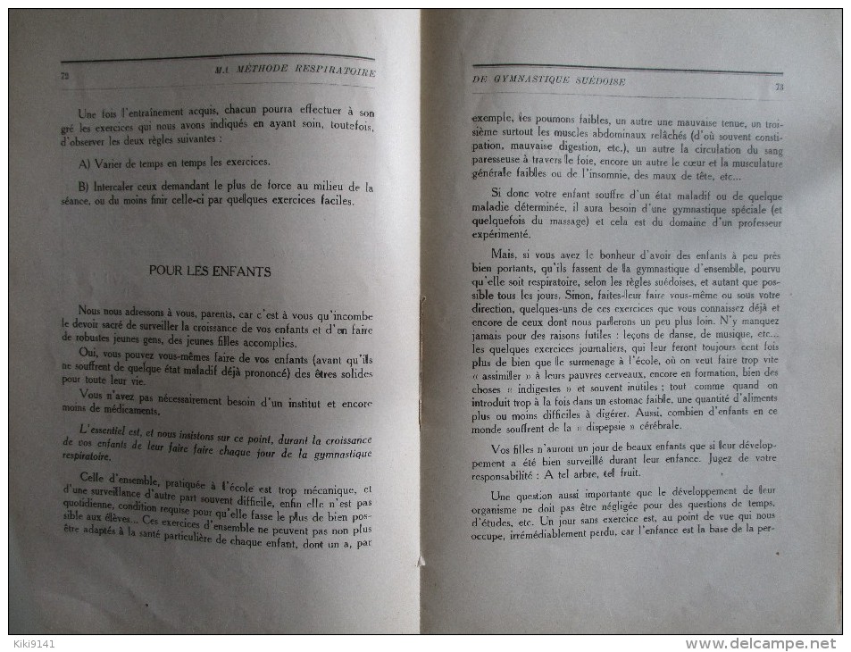 MA METHODE RESPIRATOIRE de GYMNASTIQUE SUEDOISE  (100 pages)