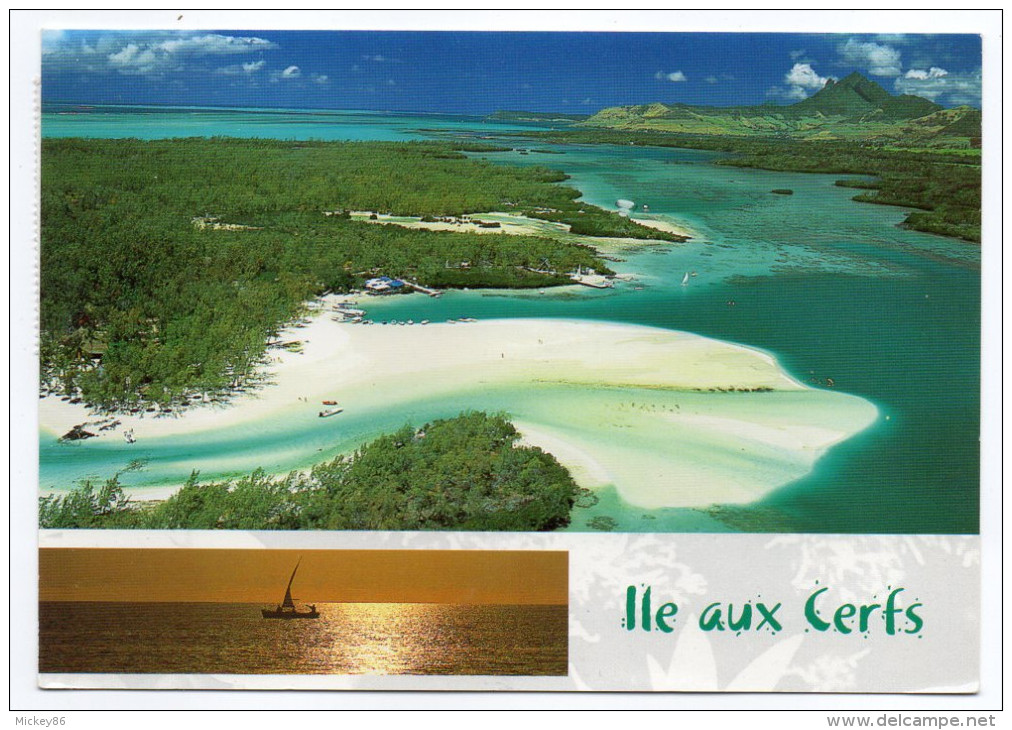 Ile MAURICE---Lot De 3 CPM  (vues Aériennes + Multivues )--beaux Timbres Au Verso - Mauritius