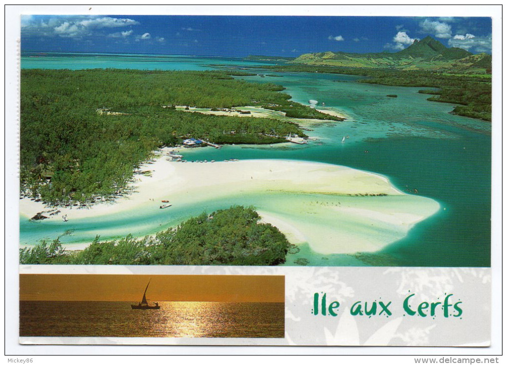 Ile MAURICE---Lot De 3 CPM  (vues Aériennes + Multivues )--beaux Timbres Au Verso - Mauricio