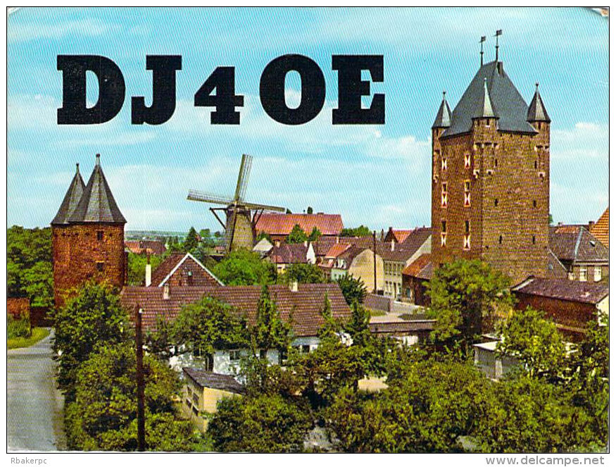 Amateur Radio QSL Card - DJ4OE - Xanten Germany - 1976 - 2 Scans - Radio Amateur