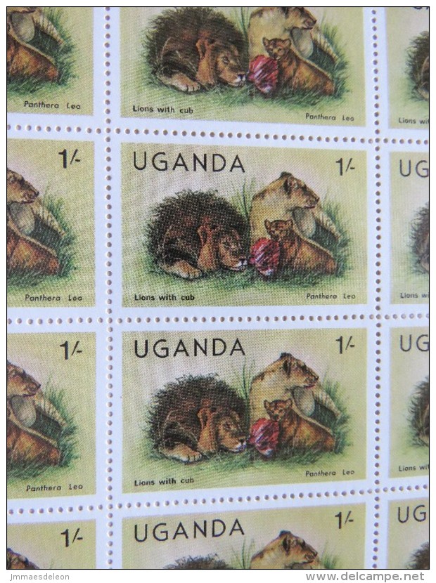 Uganda 1979 Full Plate Mint Lions - Oeganda (1962-...)