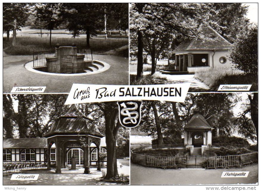 Nidda Bad Salzhausen - S/w Mehrbildkarte 1 - Wetterau - Kreis