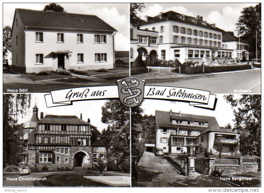 Nidda Bad Salzhausen - S/w Mehrbildkarte 2 - Wetterau - Kreis