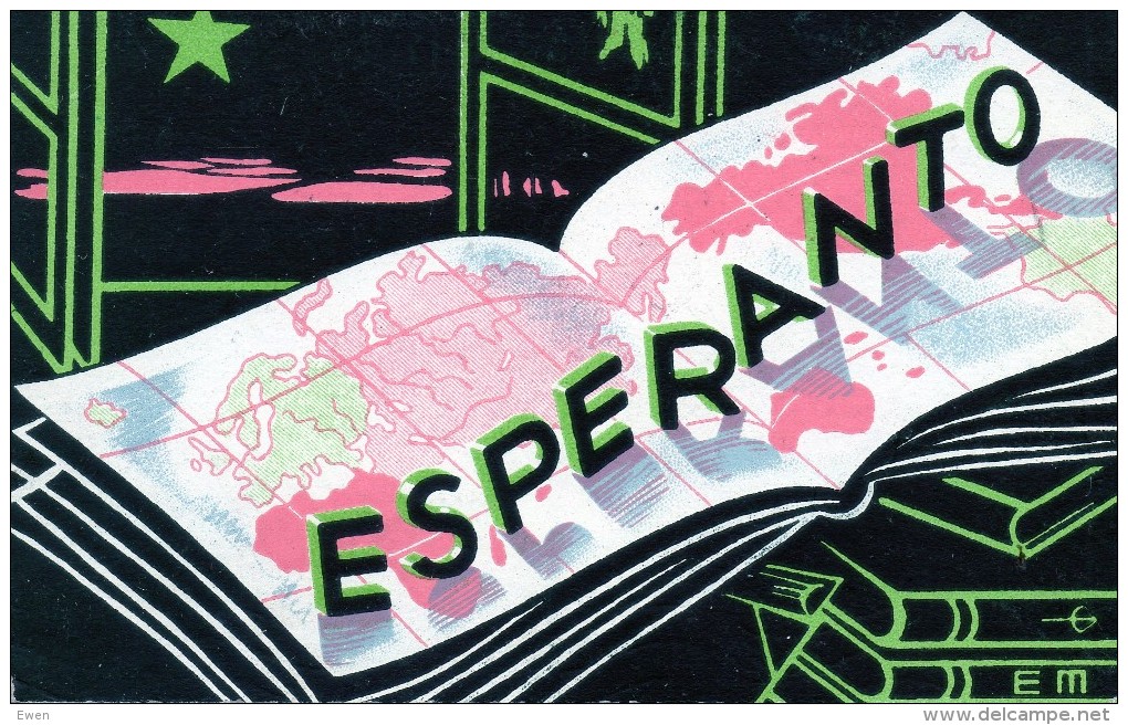 Carte Esperanto. Voyagée 1948. - Esperanto