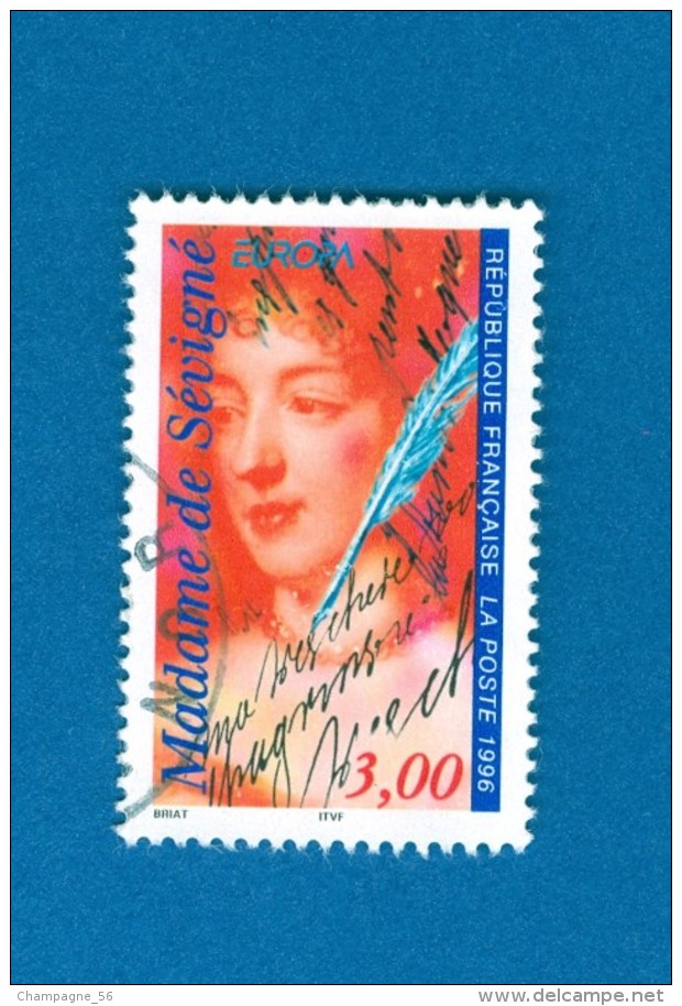 * 1996 N° 3000 A   MADAME DE SÉVIGNÉ  OBLITÉRÉ - Usados