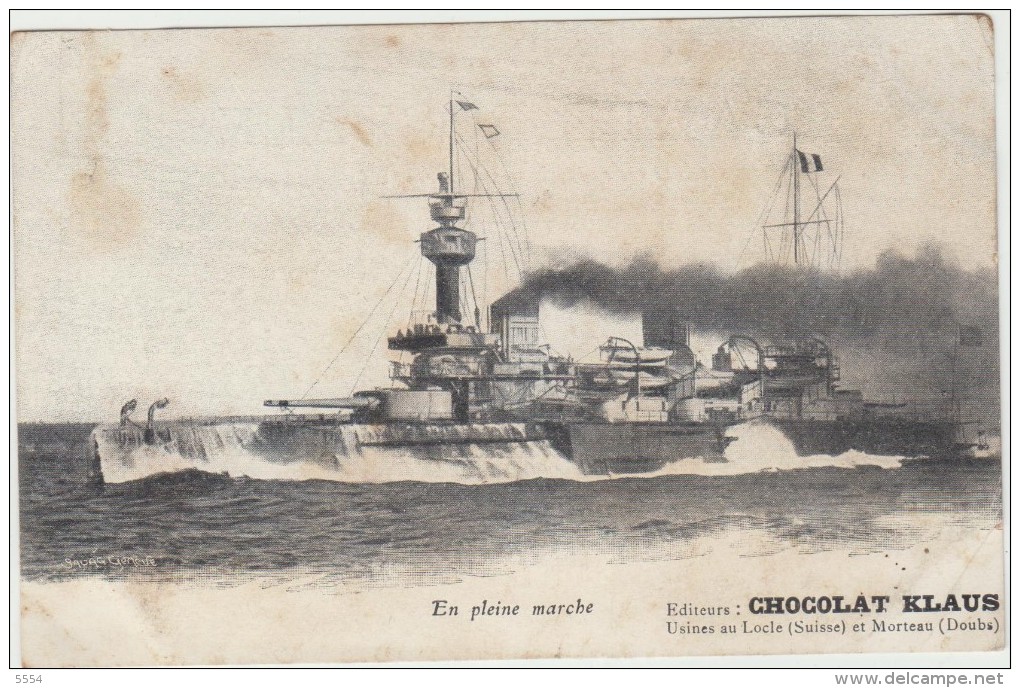 Bateau  Guerre Pub Chocolat Klaus - Guerra