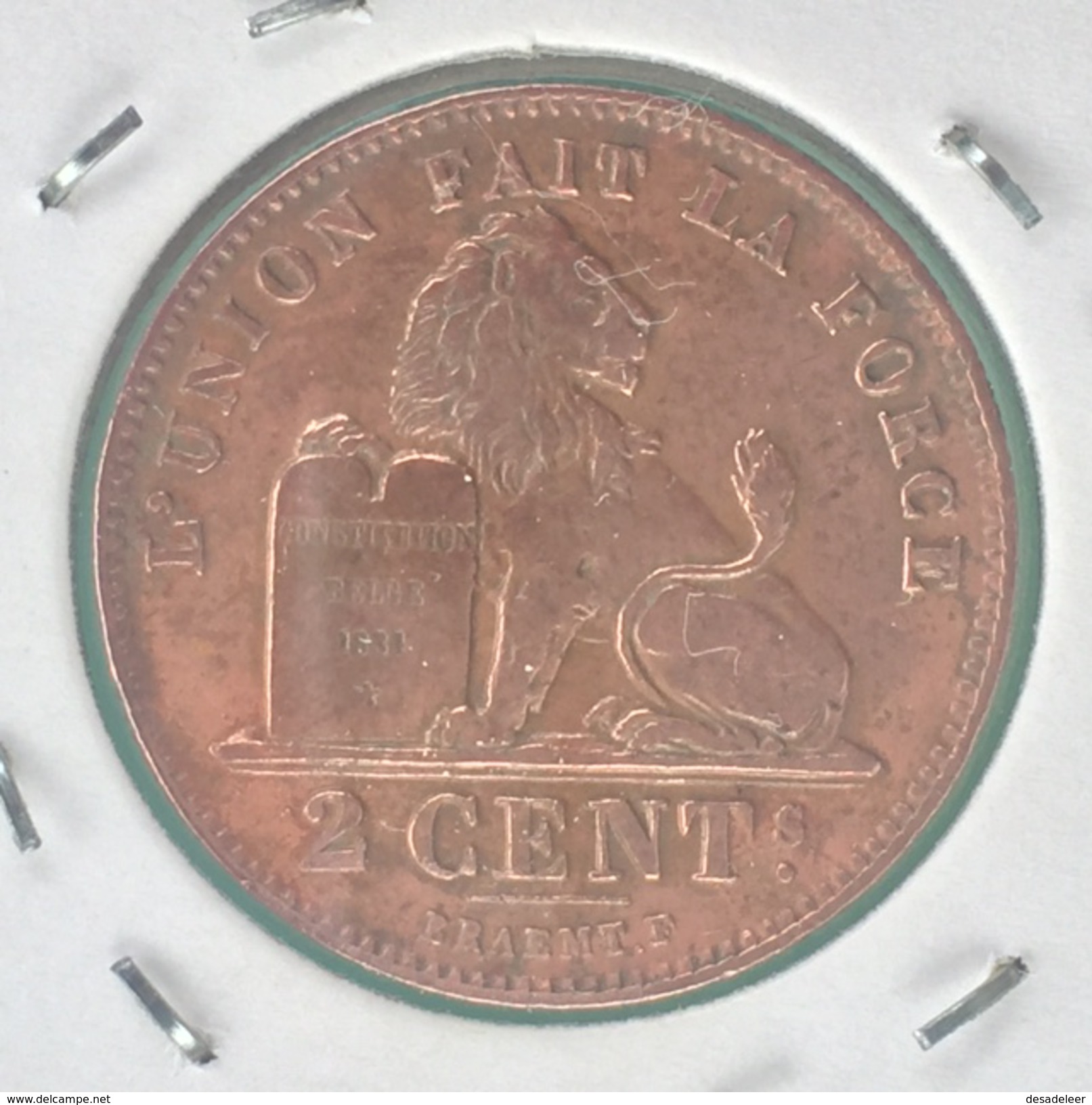 Belguim 2 Cent 1912 FR - 2 Cents