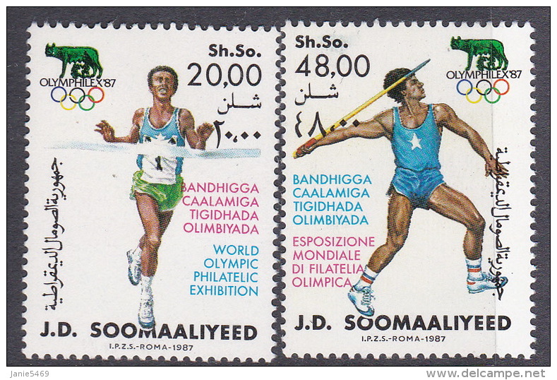 1988 Seoul Somalia 1987 Olymphilex 87 MNH - Summer 1988: Seoul