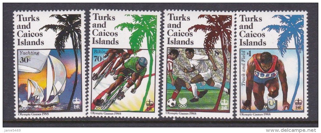 1988 Seoul Turks And Caicos Islands Olympic Set MNH - Ete 1988: Séoul