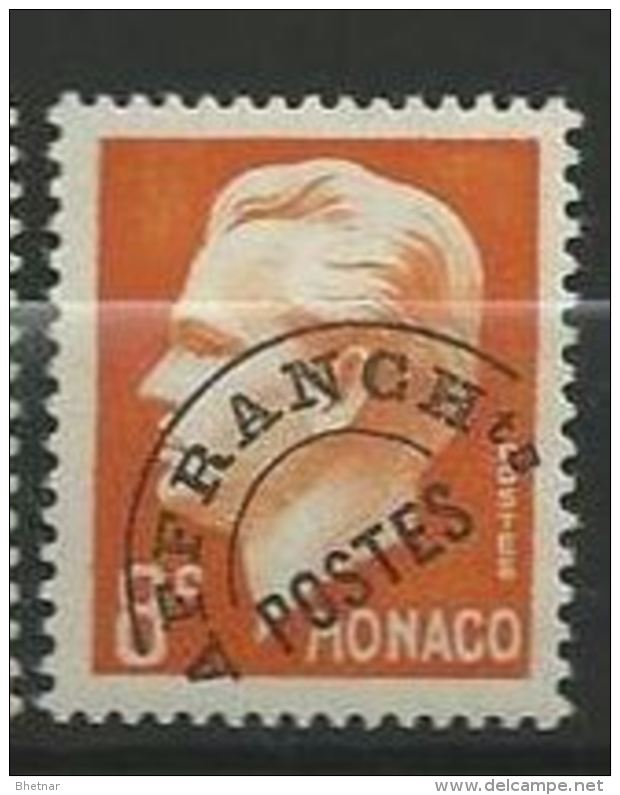 Monaco Préo YT 10 "  Prince Rainier 8F Orange " 1943-51 Neuf ** - Préoblitérés