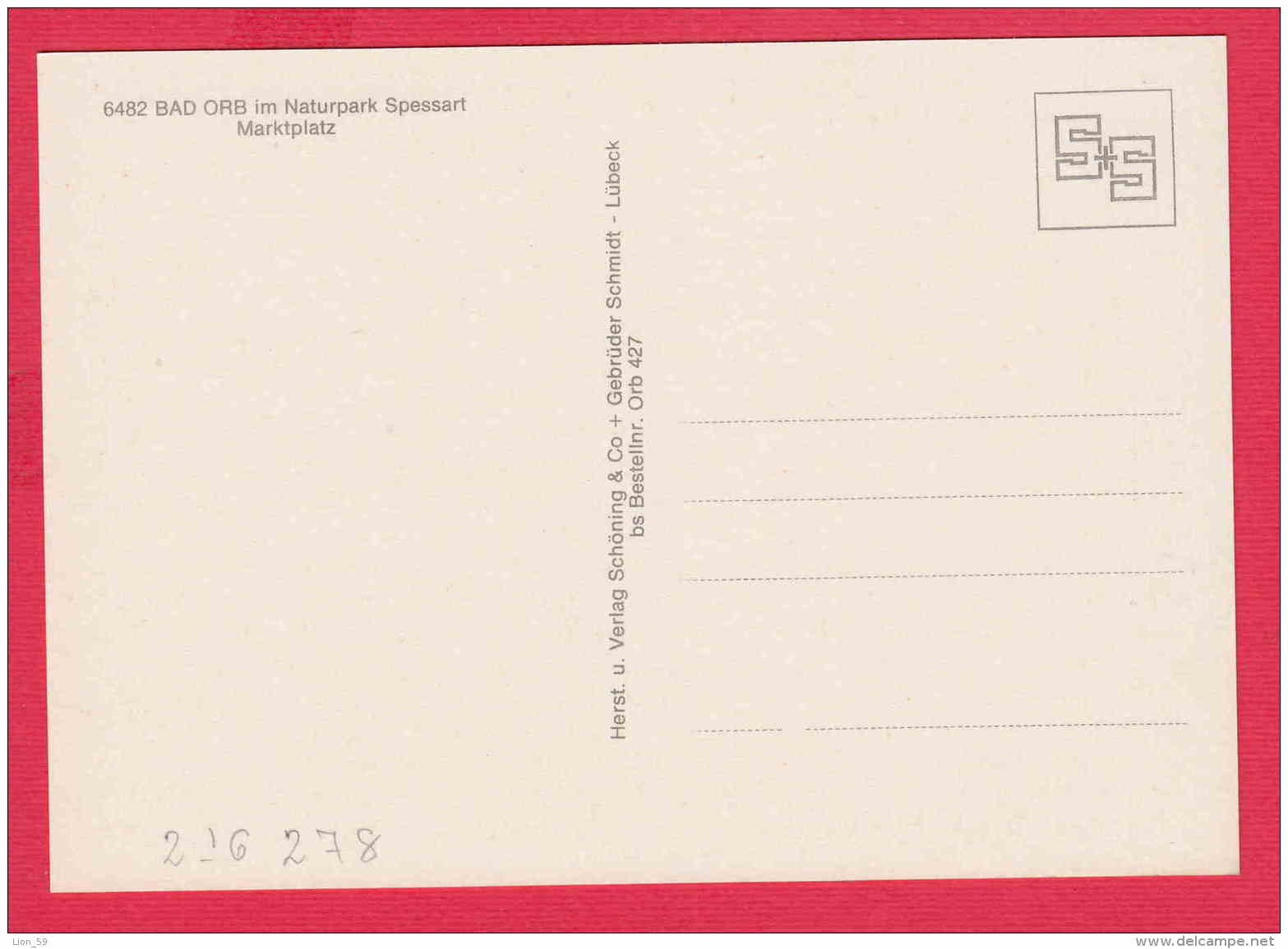216278  / Bad Orb - NATURPARK SPESSART MARKTPLATZ , CAR , , Germany Deutschland Allemagne - Bad Orb