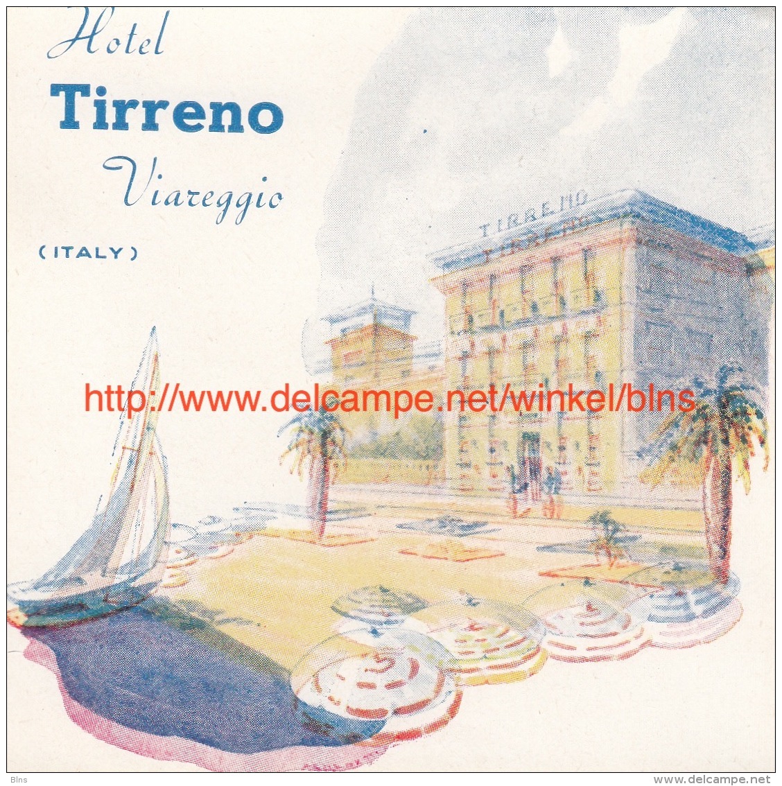 Hotel Tirreno Viareggio Italy - Etiquettes D'hotels