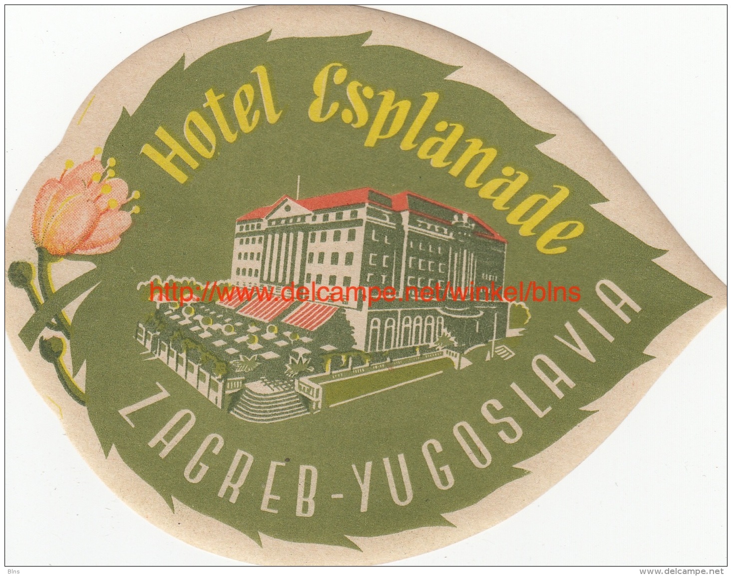 Hotel Esplanade Zagreb-Yugoslavia - Etiquettes D'hotels