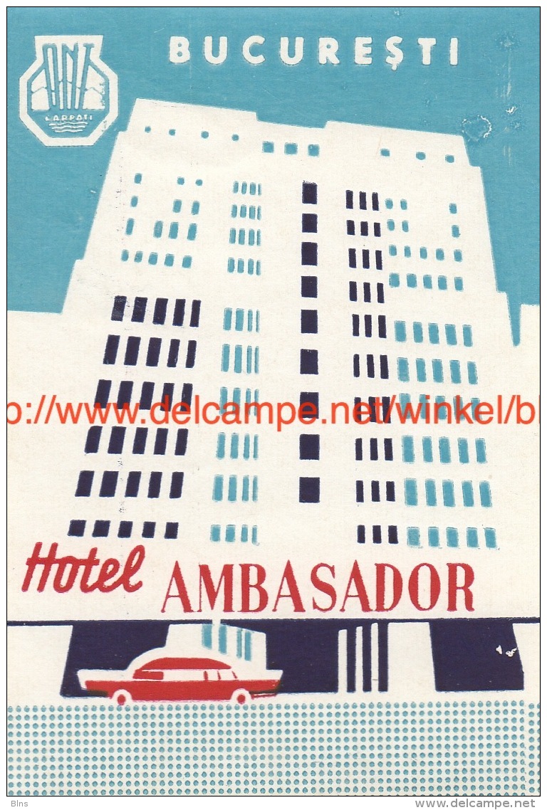 Hotel Ambasador Bucuresti - Etiquettes D'hotels