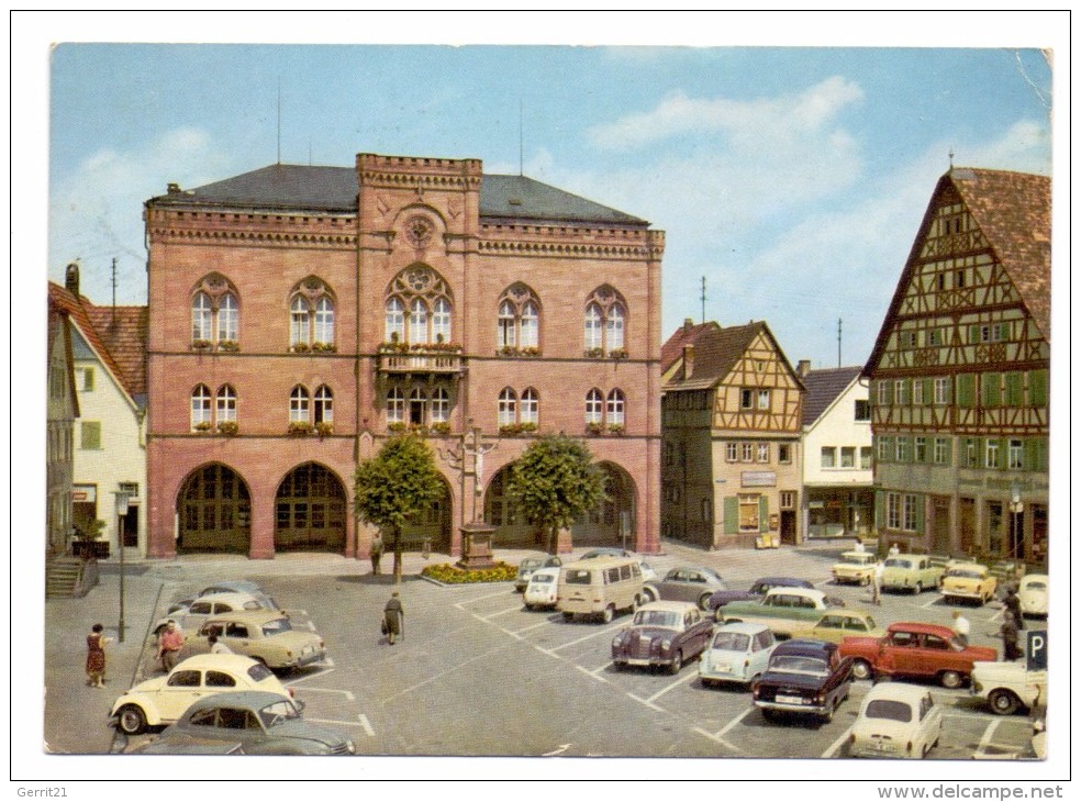 6972 TAUBERBISCHOFSHEIM, Rathaus, Marktplatz, 1965 - Tauberbischofsheim