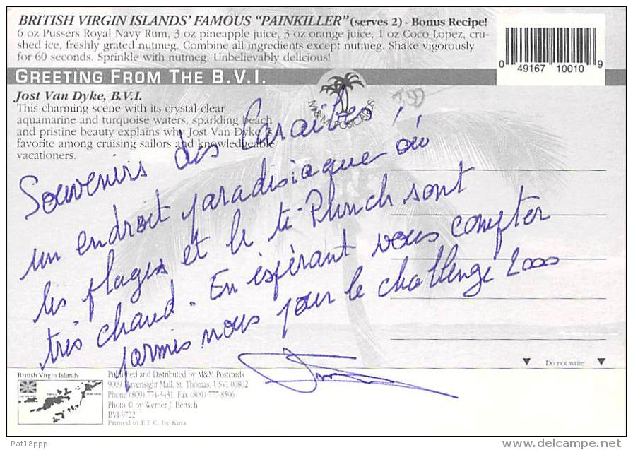 CARAÏBES ANTILLES Caribbean West Indies - BRITISH VIRGIN ISLANDS B.V.I. : JOST VAN DYKE White Bay And Harbour - CPM GF - Vierges (Iles), Britann.
