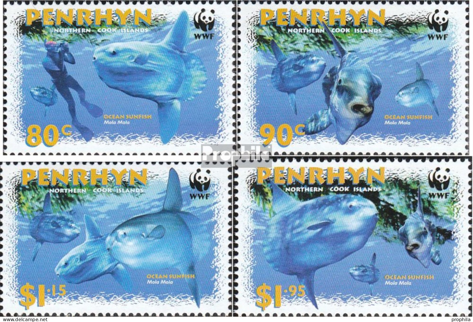 Penrhyn 605-608 (kompl.Ausg.) Postfrisch 2003 Mondfisch - Penrhyn