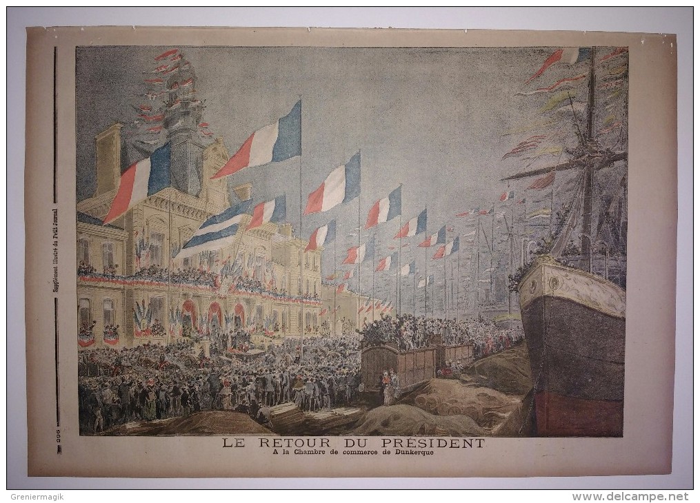 Le Petit Journal 12/09/1897 Alliance ! (Félix Faure Et Nicolas II Empereur Russe) - Retour Du Président à Dunkerque - 1850 - 1899