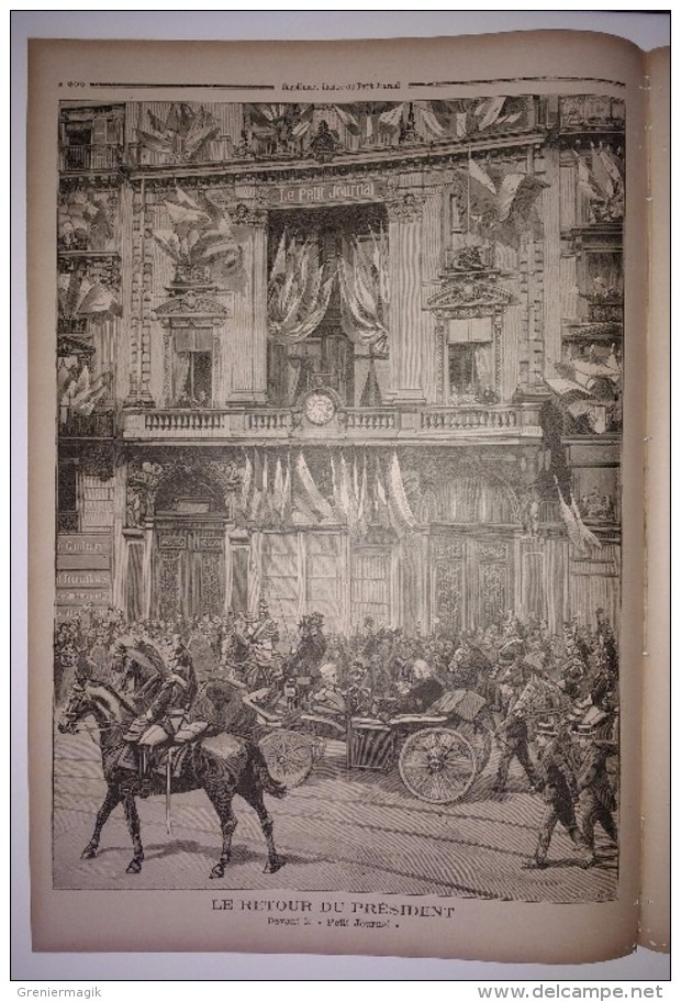 Le Petit Journal 12/09/1897 Alliance ! (Félix Faure Et Nicolas II Empereur Russe) - Retour Du Président à Dunkerque - 1850 - 1899