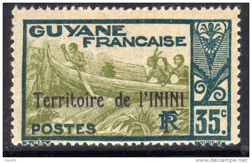 Inini N° 10 / 12  XX Timbres De Guyane Surchargés : Les 3 Valeurs Sans Charnière TB - Unused Stamps