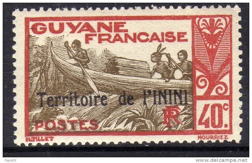 Inini N° 10 / 12  XX Timbres De Guyane Surchargés : Les 3 Valeurs Sans Charnière TB - Unused Stamps