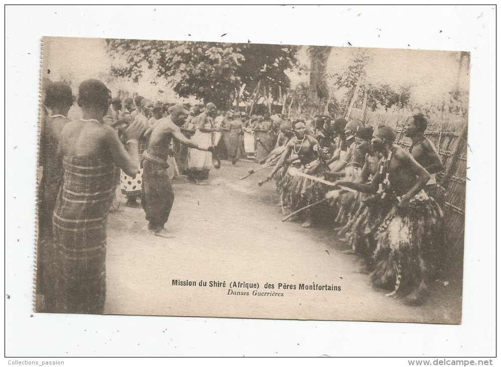 Cp , ETHIOPIE , Mission Du SHIRE Des Pères MONTFORTAINS , Danses Guerrières , Folklore ,Afrique , écrite , Ed : Talnon - Ethiopie