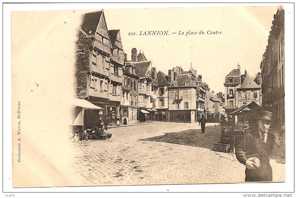 LANNION - Carte Précurseur Waron 102 - Homme Au Chapeau - Petit Marché - Lannion