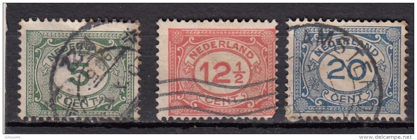 Pays Bas   Sèrie 1921   3 Valeurs - Oblitérés