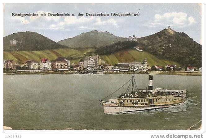 KÖNIGSWINTER MIT DRACHENFELS U. DER DRACHENBURG. - Drachenfels